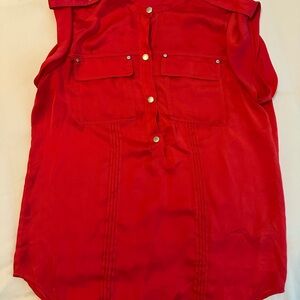Women's Red Sleeveless Top